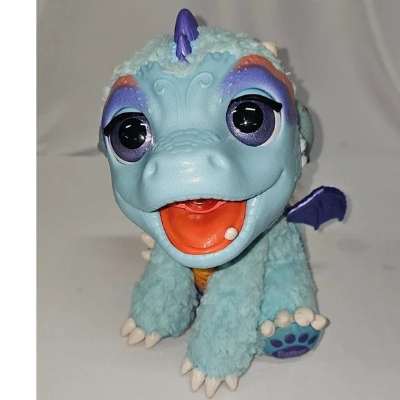 FurReal Friends‎ Torch My Blazin Dragon Interactive Plush Hasbro 2015 Blue B5142