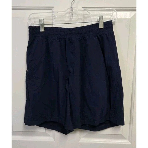 Lululemon Pace Breaker 7” Linerless Shorts Men S Navy Blue Running Gym