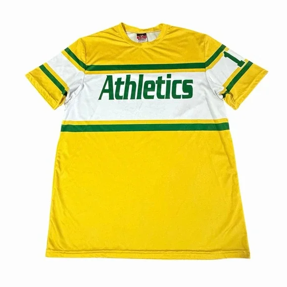 Vintage Alleson Oakland Athletics #15 Sharp Performance T-shirt‎ Men's Size M