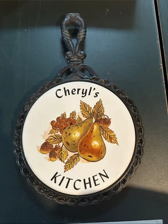 Cheryl’s Kitchen Decorative Trivet - Brown Pear Design