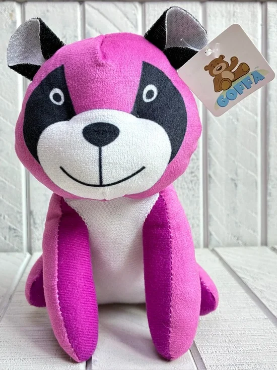 Goffa International Corp. Raccoon Plush Magenta Pink 8” Stuffed Animal Toy