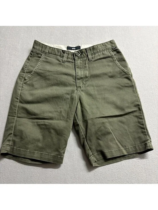 Vans Chino Shorts Mens 28 Green Cotton Blend Skateboarding Casual