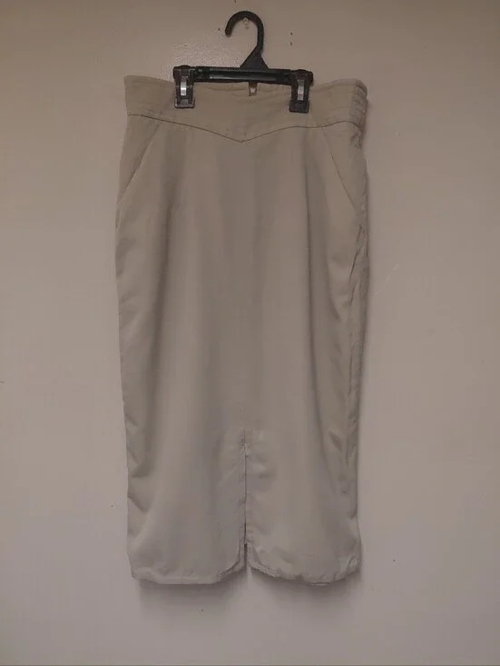 Vintage Louis Feraud Tan Pencil Skirt Size 10