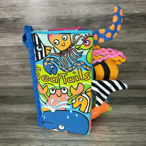Jellycat Sea Tails Book Soft Baby Crinkly Plush Anne Wilkinson