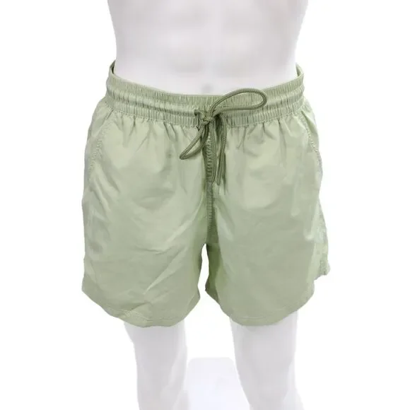 Atalaye Mens Swim Shorts Green Polyester Solid Beach Size XL