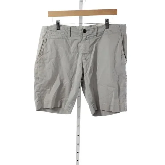 Billy Reid Mens Chino Shorts Gray Cotton Size 34