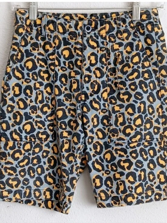 Asos Blue Leopard Shorts Size 26 Streetwear