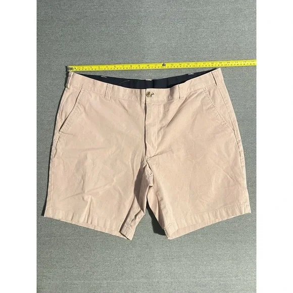 Club‎ Room Men's Chino Shorts Size 38W Pink Flat Front Casual Summer Golf