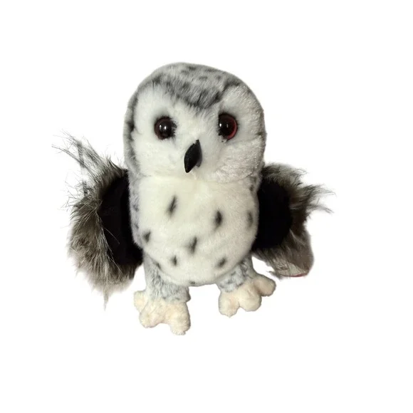 NWT Vintage Douglas Cuddle Toy Crescent Silver Owl 9 Inch Plush