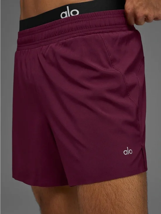 ALO Yoga Men's Athletic Shorts in Burgundy