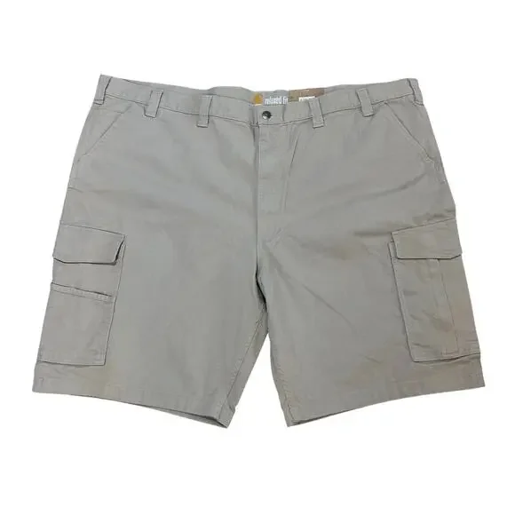 Carhartt Relaxed Rugged Flex Rigby Cargo Khaki Tan Shorts Big Mens Size 52 NEW