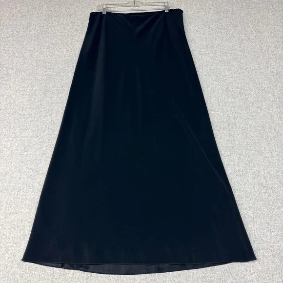 Unbranded Black Maxi Skirt Size Large Rhinestone Studded Formal A-Line Long Dres
