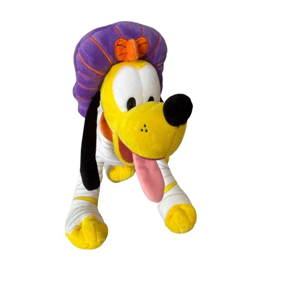 Disney Parks Pluto Mummy Dog Stuffed Animal Plush Halloween 17
