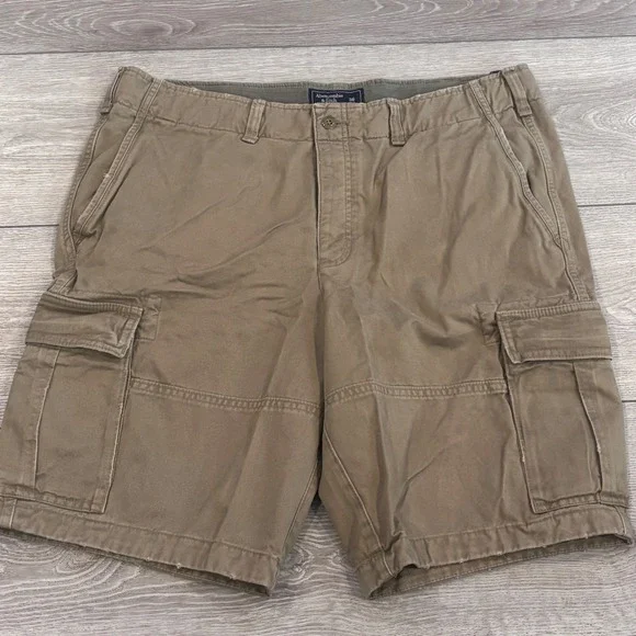Abercrombie & Fitch Cargo Shorts Mens 36 Brown 10