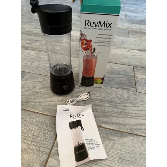 Handy Gourmet RevMix‎ Portable Blender JB8765 Rechargeable NWT Personal Travel