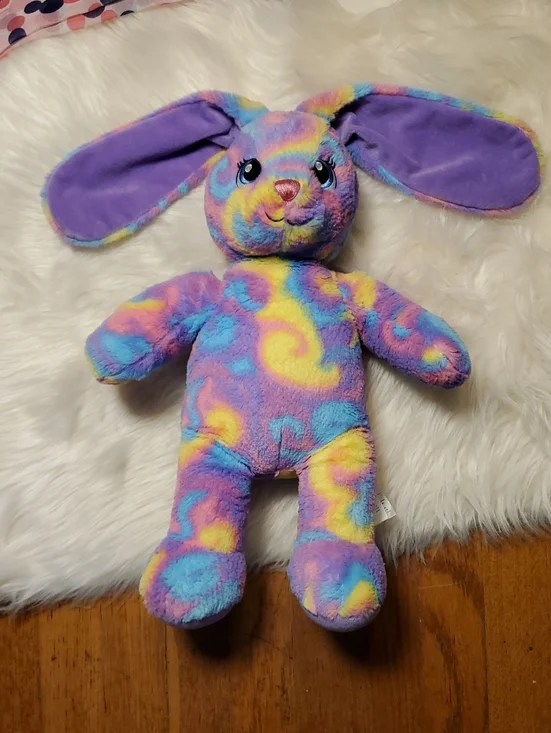 Plush Rainbow Tie-Dye Bunny Build A Bear Plush