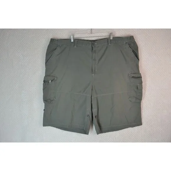 King Size Men's 52 Grey Cargo High Rise 13 inch Shorts