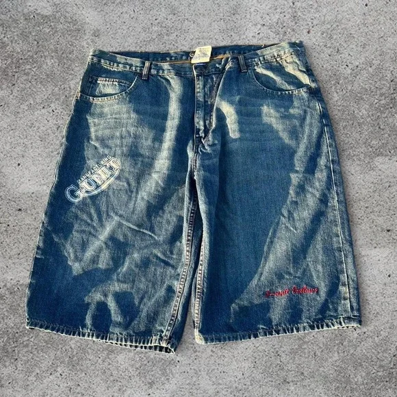 Vintage G Unit Embroidered Y2K 2000s Baggy Jorts 42 Wide Leg 13
