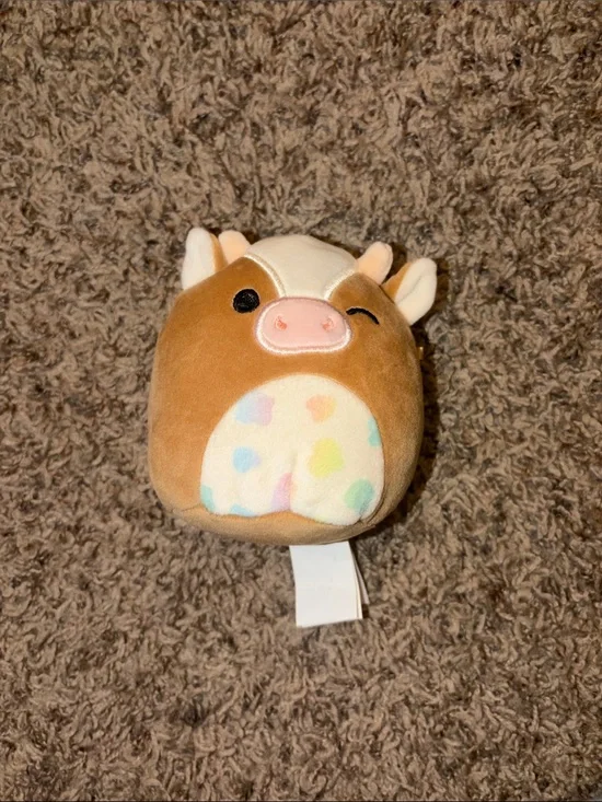 Squishmallow Griella the Cow 4.5” Brown Colored Spots NWOT