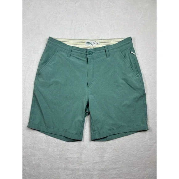 Wellen Cruiser Shorts Mens 33 Green Hybrid Chino 7