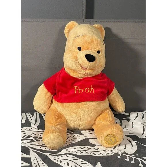 Disney Store Winnie the Pooh Plush Stuffed Animal Toy Red Shirt NWT New with Tag