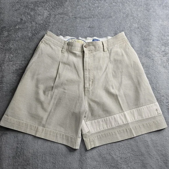 Vintage Greg Noll Oceanwear Shorts Mens XL Brown Logo Stretch 6.5