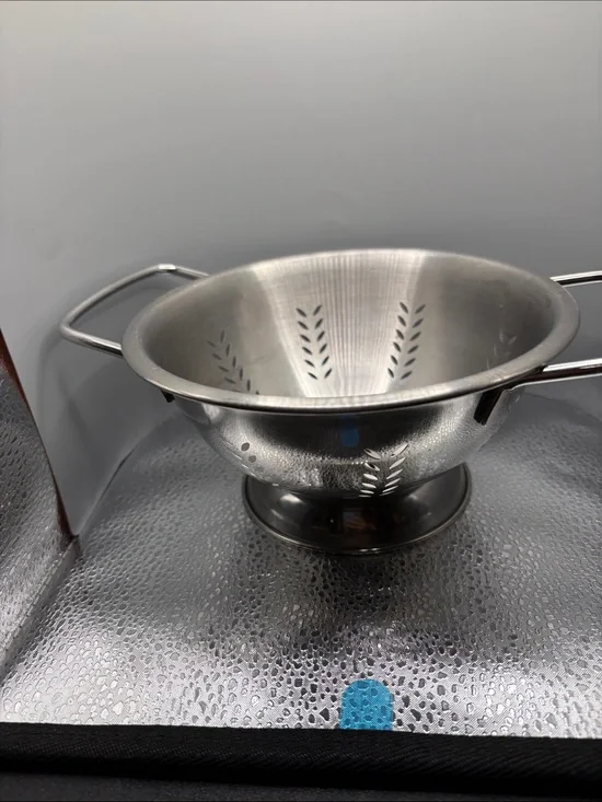 Stainless Steel Colander with Handles - Silver