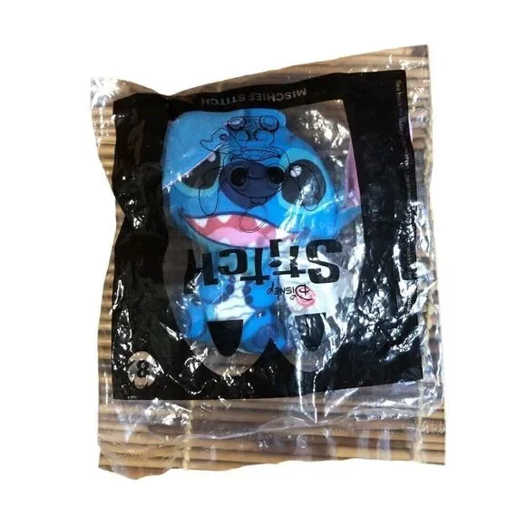 2022 McDonald's Happy Meal Toy Disney STITCH #8 Plush Mischief Stitch Bag Charm