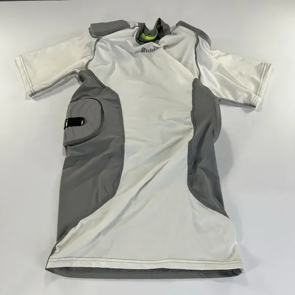 Riddell Power Integrated 5 Padded Football Shirt White Gray Adult Size Mens M