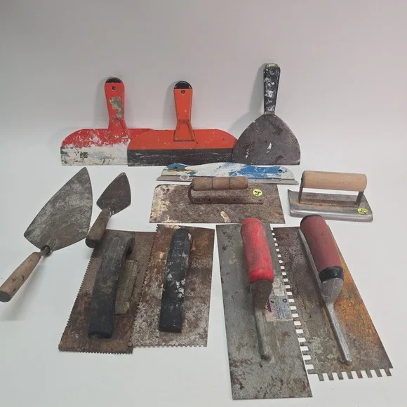 Marshalltown & Other Brands Finishing Tool Lot Trowels, Float & Edger 12 Pieces
