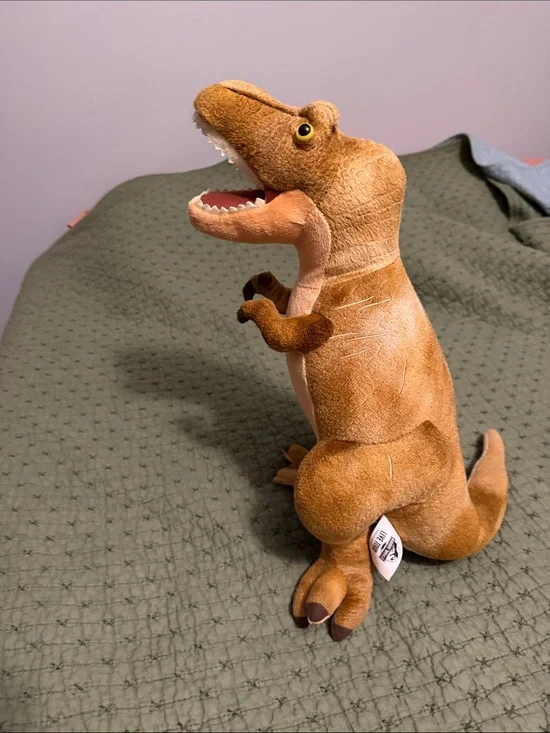 Classic Brown T-Rex Plush Dinosaur Toy - Soft Cuddly Tyrannosaurus