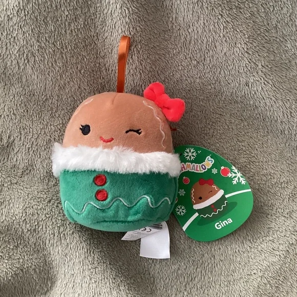 New Squishmallows Gina the Gingerbread Girl 4 inch Plush Christmas