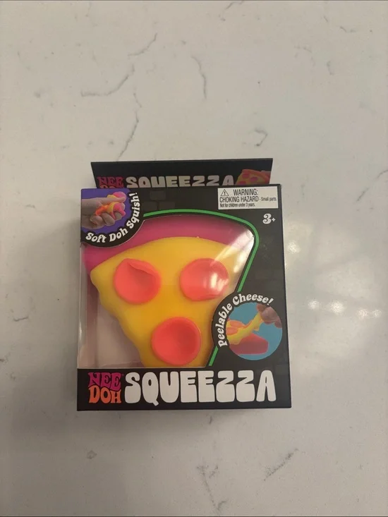 Needoh Squeezza Pizza Slice Soft Doh Squish - Yellow & Pink