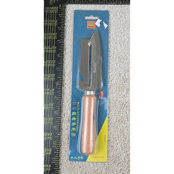 Myland‎ Multi-Kitchen Peel Silver Wood Handle Stainless Steel KKNT0686