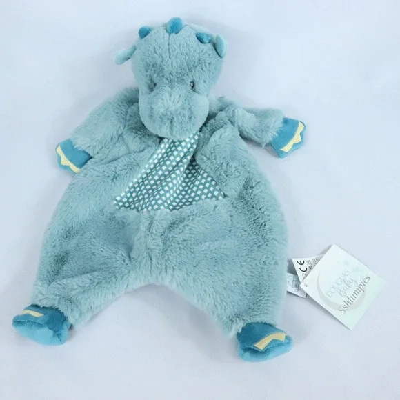 Douglas Blue Dragon Sshlumpie Baby Plush Stuffed Lovey Blanket Toy New with Tags