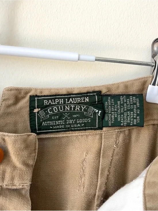 Vintage Ralph Lauren Country Khaki Skirt Size 12 Cotton Twill MiUSA Maxi Pencil