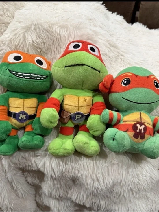 Green & Orange Turtle Plush Toy - Kids Stuffed Animal