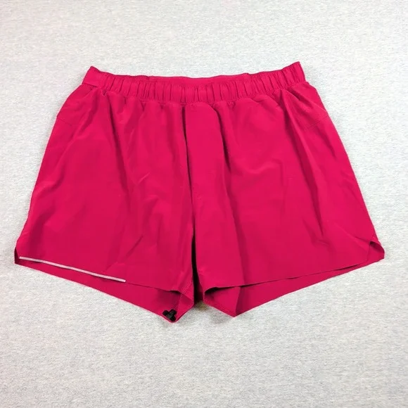 Lululemon x Barrys Stronger As One Shorts Ruby 4 Inch Inseam Lined Mens S/M