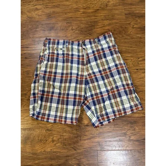 American Eagle Mens 36 Shorts Multicolor Plaid Cotton