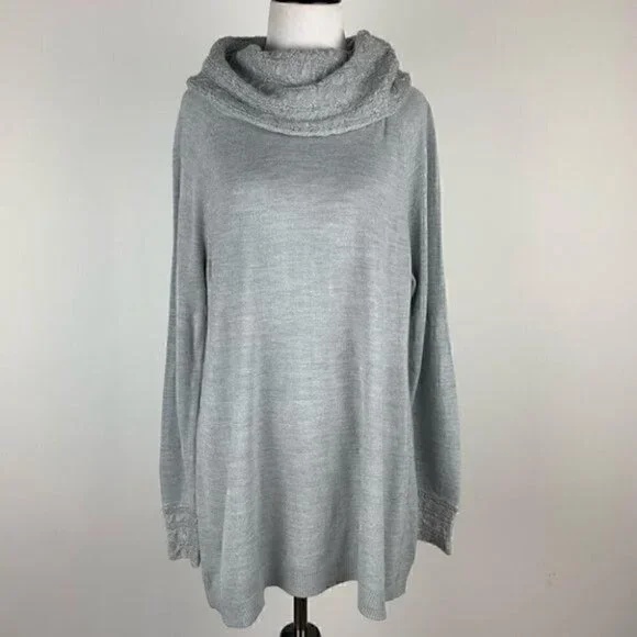 White stag sweater size XL 16-18 Gray metallic