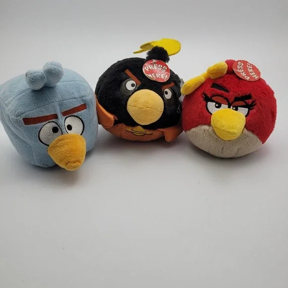 Angry Birds Plushies Plush Red Blue Space Commonwealth No Sound With Tags