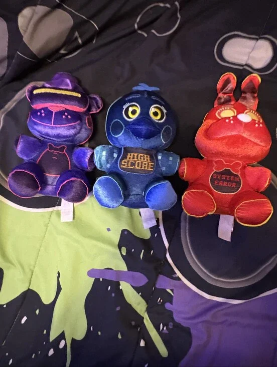 Funko Plush Set - Purple, Blue & Red Gaming Characters