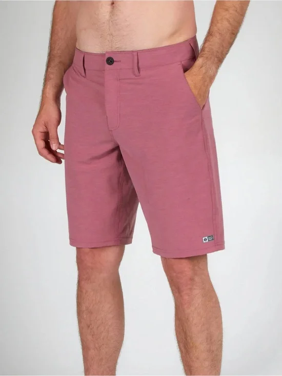 Salty Crew  Drifter 21 Hybrid Walkshort Short In Plum Stretch Performance Chino