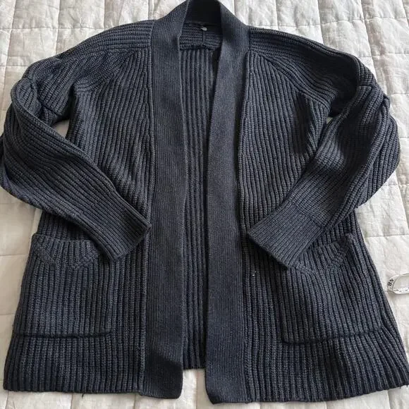 Anthropologie Knitted &Knotted Cardigan Wool blend Sz Small oversized Cabincore