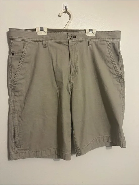 Weatherproof Men's Flat Front Khaki-Tan Shorts