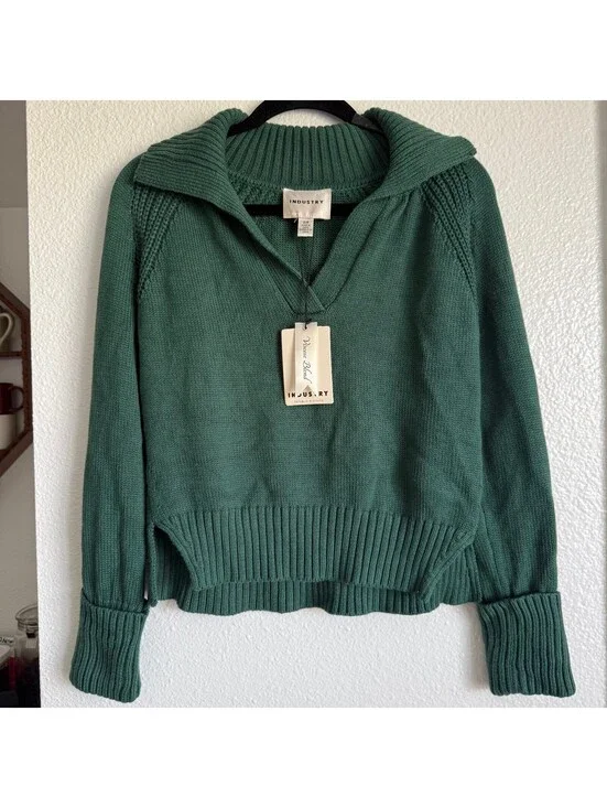 INDUSTRY Republic Clothing Teal Green Knit Sweater NWT S/P