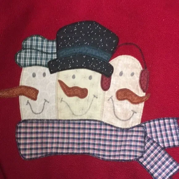 Vintage Christmas Sweater Fleece Top XL