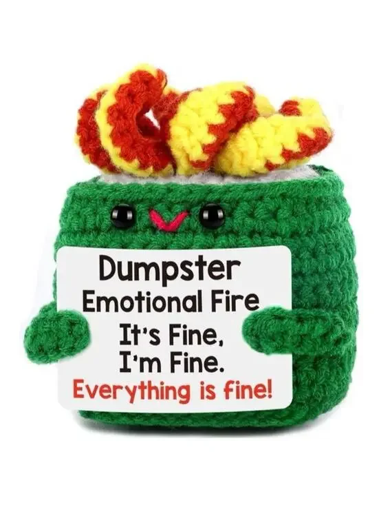 Crochet Dumpster Fire Plushie - 
