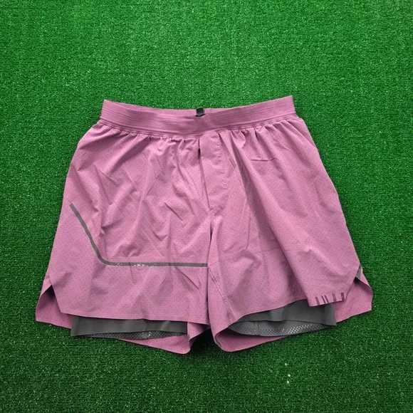 Lululemon Surge Line Running Shorts Mens Medium Purple 6