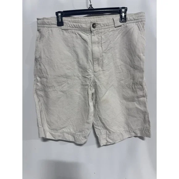 Lacoste Men's Khaki Chino Shorts Size Us 36 EU 46 Logo Vintage Fast Shipping